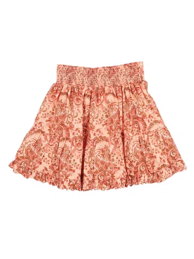 Zimmermann Aster Kids Bubble Hem Skirt In Brown