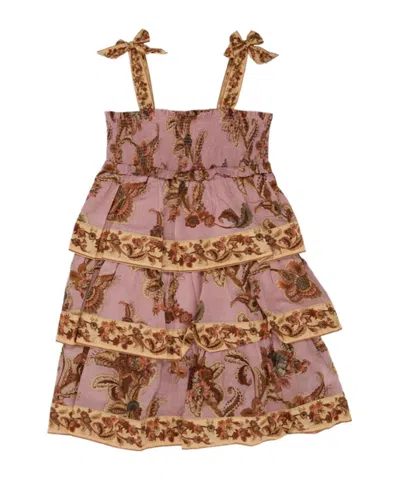 Zimmermann Aster Kids Tiered Dress In Talking About Purple Jacobin Style