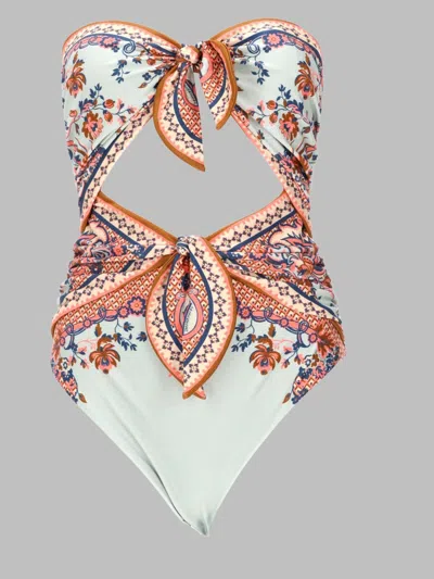 Zimmermann Aster One-piece Swimsuit In Multicolor