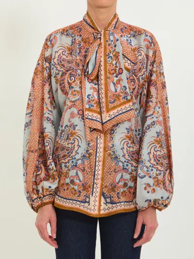 ZIMMERMANN ZIMMERMANN ASTER PRINTED SILK BLOUSE