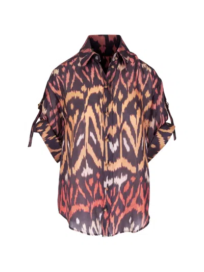 Zimmermann Aster Relaxed Shirt In Brown