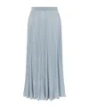 Zimmermann Aster Metallic Flared Ottoman Stitch Sweater Skirt In Gray