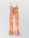Zimmermann Womens Pink Paisley Floral Aster Scar Silk Midi Dress Xl In Orange