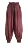Zimmermann Womens Musk Aster Harem Silk Trousers Xs In Purple