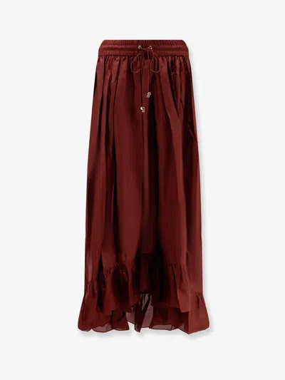 Zimmermann Aster Silk Skirt In Purple