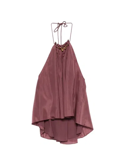 Zimmermann Aster Silk Top In Brown