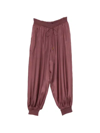 Zimmermann Aster Silk Trousers In Brown