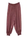 Zimmermann Brown Relaxed Drawstring Pants In Purple
