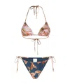 Zimmermann Womens Aster Floral Spliced Bikini Set Xs In Multi