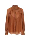 Zimmermann Aster Striped Buttoned Shirt In Multi