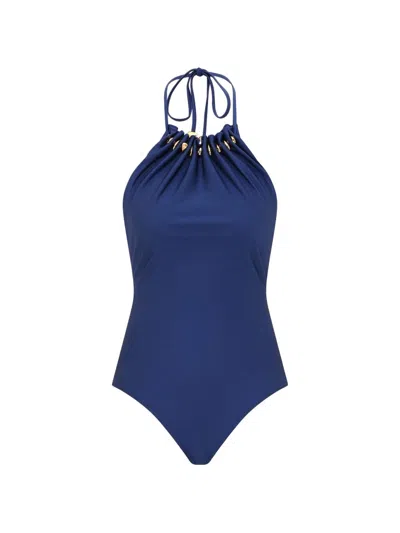 Zimmermann Aster Swimsuit In Blue