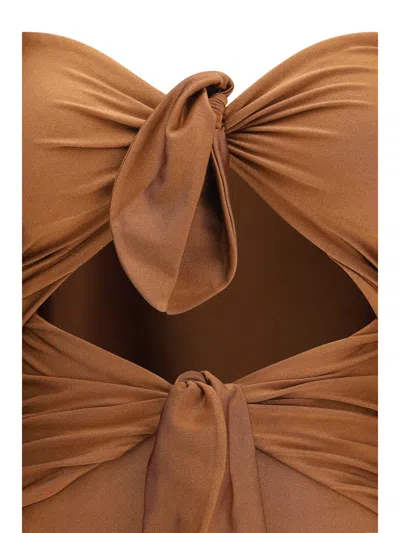 Zimmermann Aster Swimsuit In Walnut