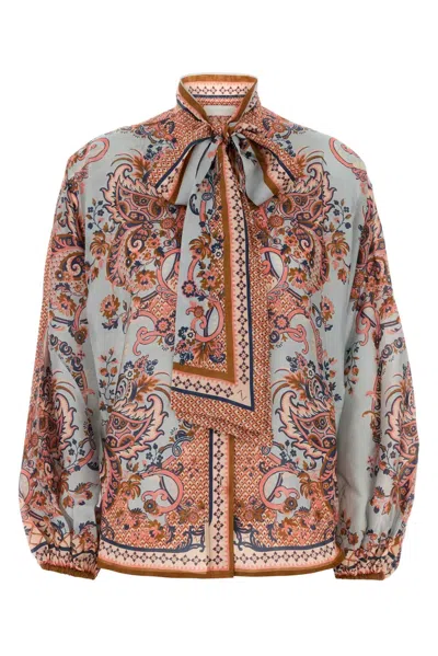 ZIMMERMANN ZIMMERMANN ASTER TIE NECK BLOUSE
