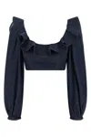 Zimmermann Aster Ruffled Top In Blue