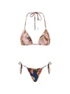 Zimmermann Womens Aster Floral Spliced Bikini Set Xs In Multi