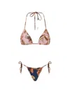 Zimmermann Womens Aster Floral Spliced Bikini Set Xs In Multi