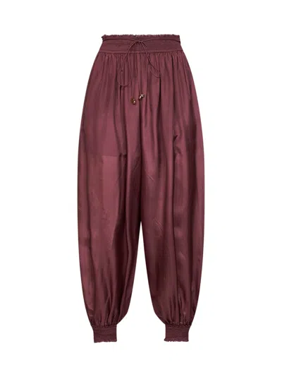Zimmermann Aster Trousers In Burgundy
