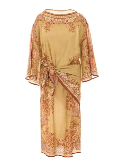 Zimmermann Aster Tunic Midi Dress In Brown