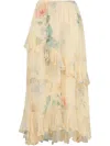 Zimmermann Yellow Illuminate Asymmetric Maxi Skirt In Yellow