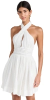 Zimmermann August Halter Mini Dress Ivory In Ivory