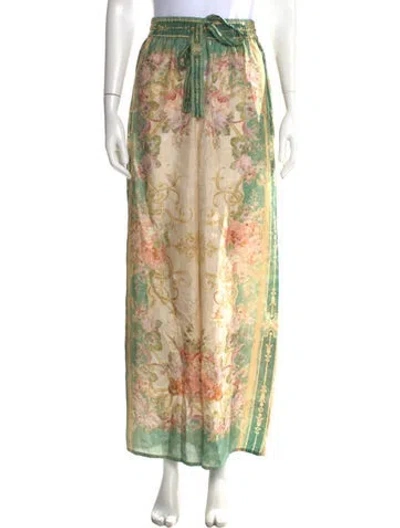 Pre-owned Zimmermann August Wide Leg Pants In Neutral