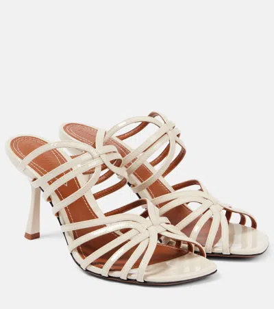 Zimmermann Aura 85 Leather Mules In White