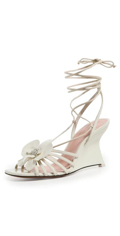 Zimmermann Aura Wedge Sandals 85mm Macadamia