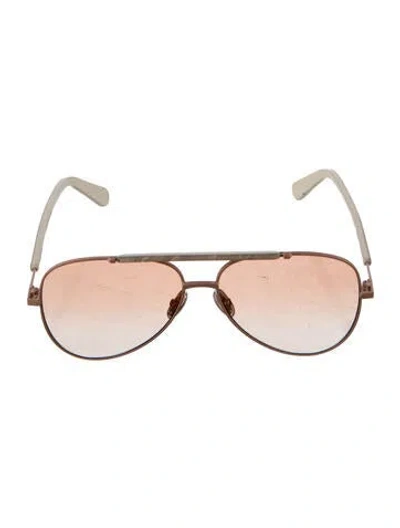 Pre-owned Zimmermann Aviator Gradient Sunglasses In Neutrals/pink