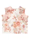 Zimmermann Awake Ruffled Floral Top In Multi