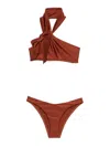 Zimmermann Awaken Bow-detailed Halterneck Bikini In Animal Print
