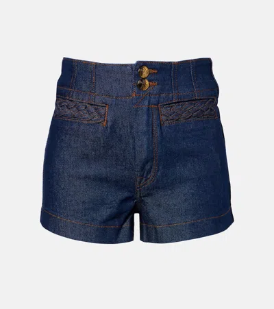 Zimmermann Awaken High-rise Denim Shorts In Blue