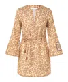 Zimmermann Awaken Braid Trim Tunic In Lemon Leopard In Brown