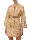 Zimmermann Awaken Braid Trim Tunic In Lemon Leopard In Orange