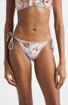 Zimmermann Awaken Crochet Edge Side Tie Bikini Bottoms In Multi