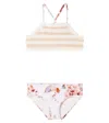 Zimmermann Awaken Crochet Floral Bikini In Neutral