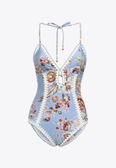 ZIMMERMANN AWAKEN CROCHET-TRIMMED ONE-PIECE SWIMWEAR