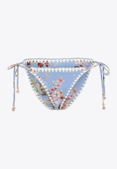 ZIMMERMANN AWAKEN CROCHET-TRIMMED TIE BIKINI BOTTOM