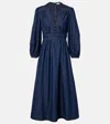 Zimmermann Awaken Denim Midi Dress In Blue