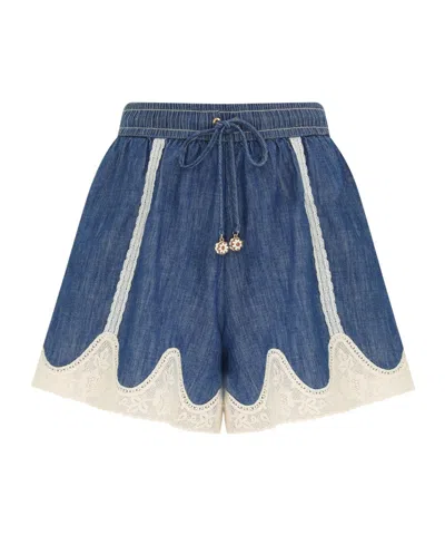 ZIMMERMANN ZIMMERMANN AWAKEN DENIM SHORTS