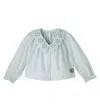 Zimmermann Awaken Embroidered Cotton Shirt In Blue
