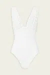 Zimmermann Awaken Gathered One-piece Swimsuit In Ivory In White