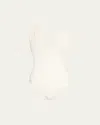 Zimmermann Awaken Gathered One-piece Swimsuit In Ivory In White