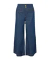 Zimmermann Aster Cropped Flared-leg Denim Jeans In Blue