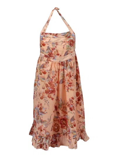 Zimmermann Awaken Kids Halter Dress In Multi