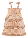 Zimmermann Awaken Kids Tiered Dress In Brown
