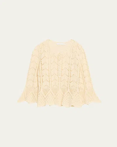 Zimmermann Awaken Lace Crochet Top In Yellow