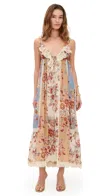 Zimmermann Awaken Lace Trim Dress Spliced Print In Multi