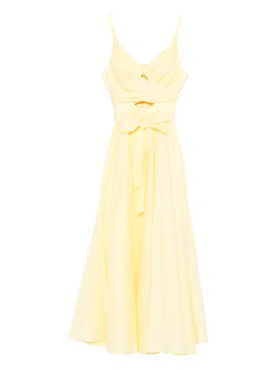 Zimmermann Awaken Midi Dress In Yellow