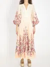 Zimmermann Awaken Plunge Maxi Dress With Separate Slip Clothing