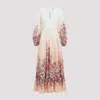 Zimmermann Ivory Floral Cotton Dress In Multi